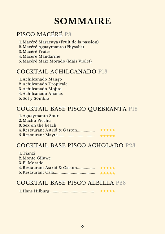 livret cocktail pisco 6
